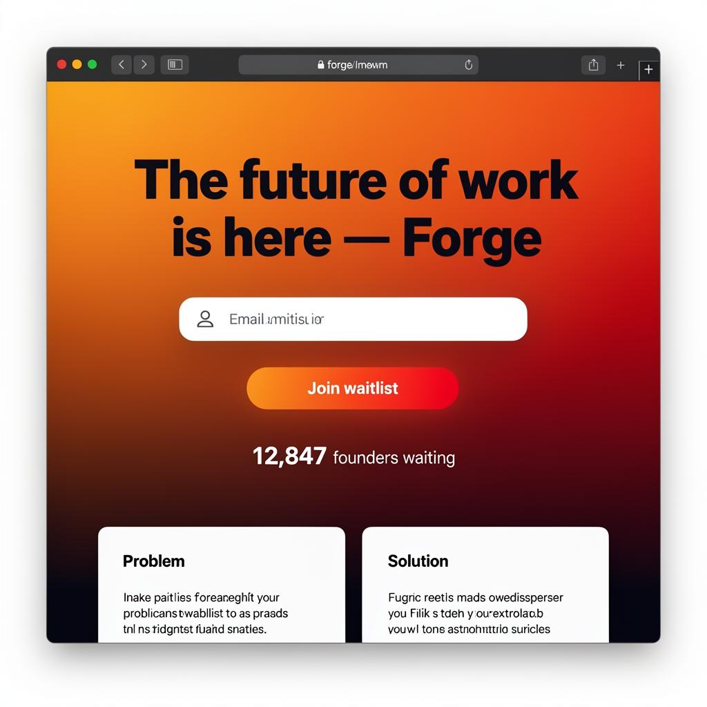 Preview template Forge — Startup