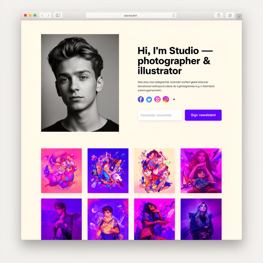 Preview template Studio — Creator